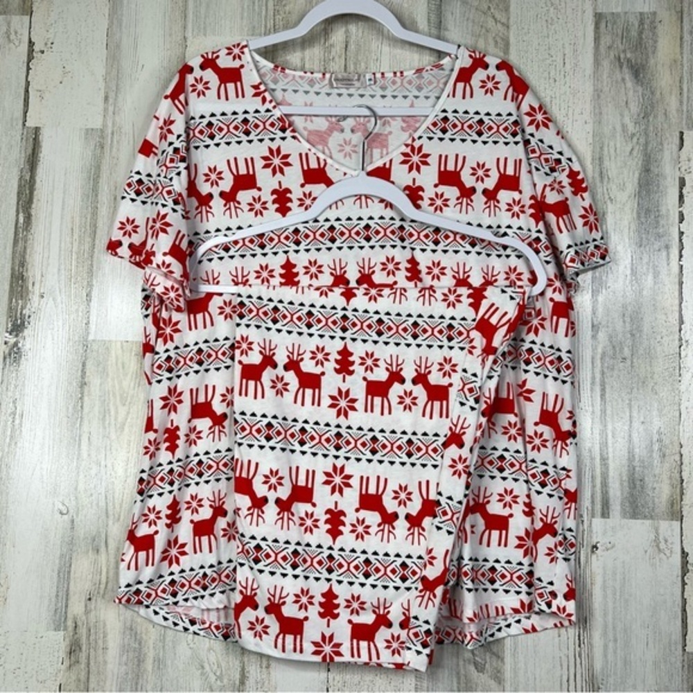 Women's Pajama Sets Cotton Sleepwear Tops w Capri Pants Cute Pjs by Enjoynight - Picture 13 of 13